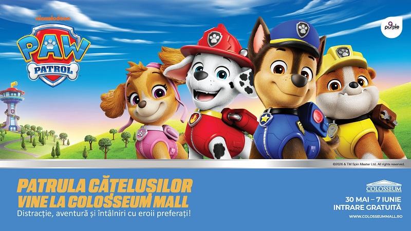 PAW Patrol™ - Duty Calls ajunge la Colosseum Mall in perioada 30 mai-7 iunie